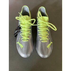 Puma ULTRA 1.4 FG/AG Women's Soccer Cleats Silver Neon Green 106723-01 Size 7